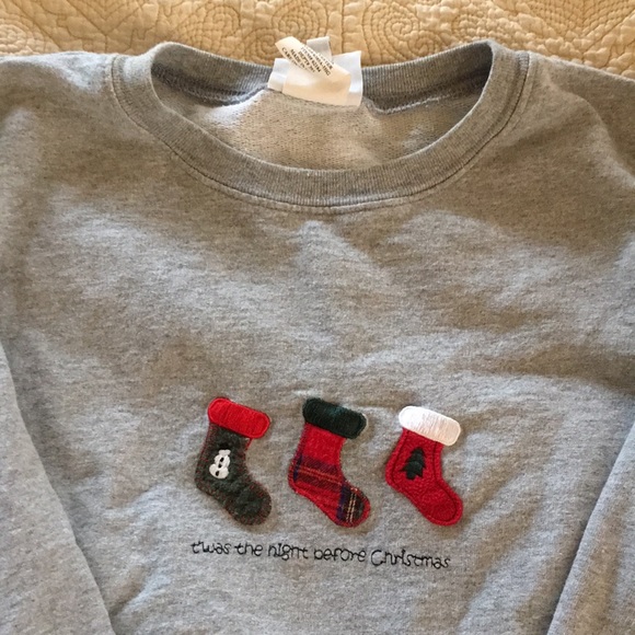 Hot Cotton Medium TWAS NIGHT BEFORE CHRISTMAS Top - Picture 3 of 6